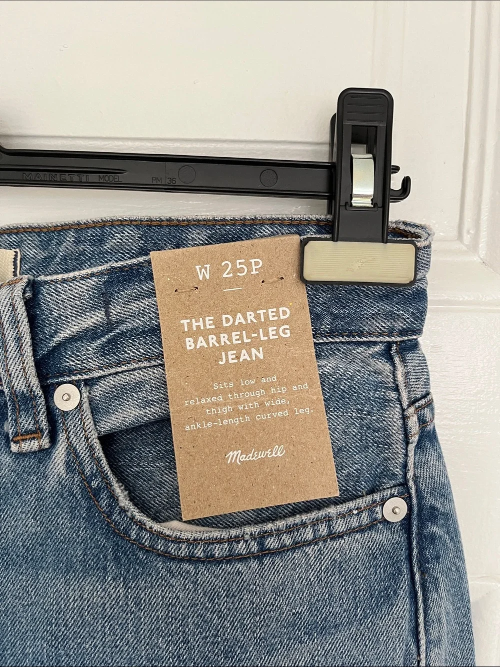Madewell Petite Darted Barrel Leg jean NWT